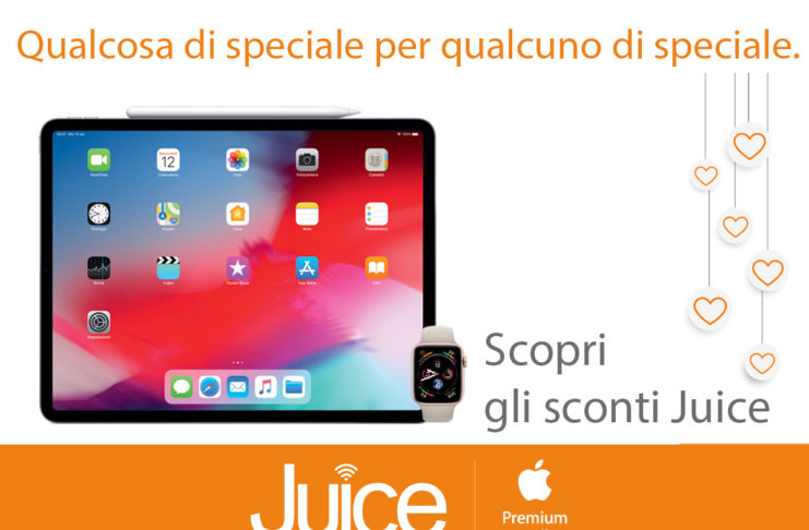 Juice per San Valentino sconta di 50 euro iPad e 30 euro su Apple Watch