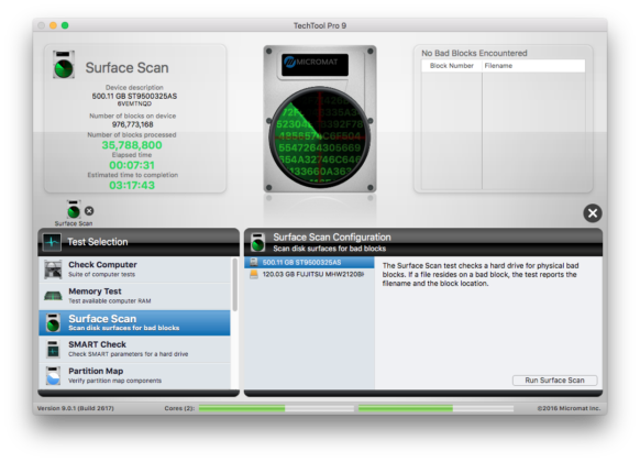 Micromat Techtool Pro 11, aggiornata l’utility diagnostica per Mac