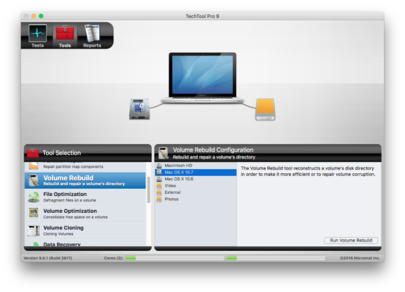 Micromat Techtool Pro 11, aggiornata l’utility diagnostica per Mac