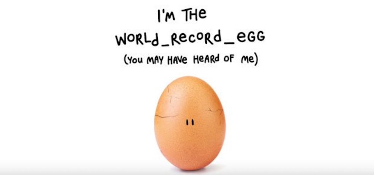 L’uovo dei record di Instagram si rompe per una campagna per la salute mentale