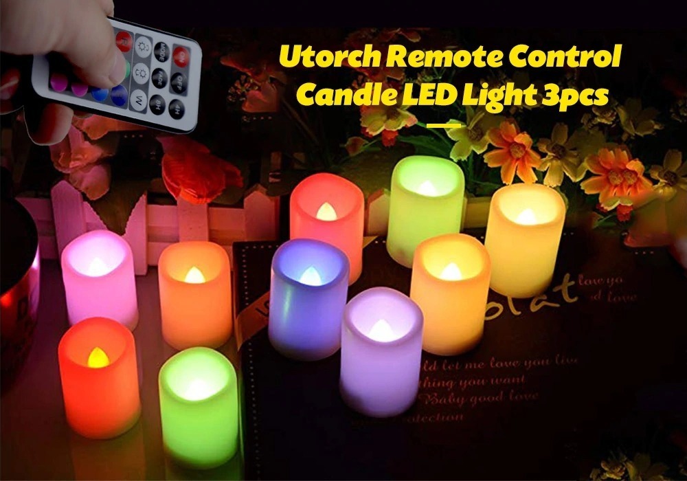 3 candele LED Utorch da decorazione con radiocomando a soli 6 euro
