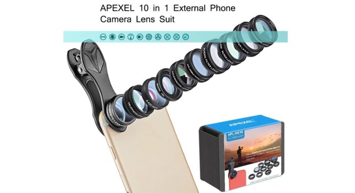 10 obbiettivi fotografici per smartphone a soli 14 euro con Apexel APL DG10