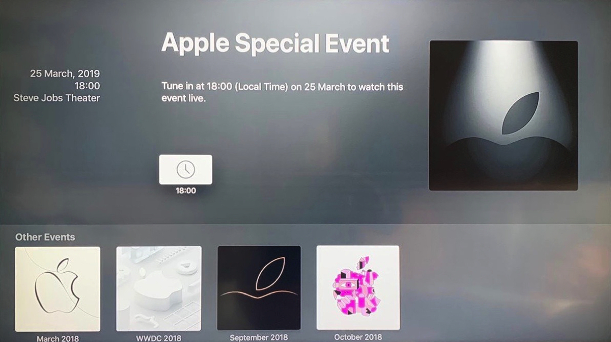 Apple TV è pronta per la diretta del keynote Apple 25 marzo