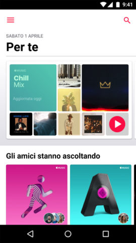Apple Music per Android ora è su misura anche per Chromebook