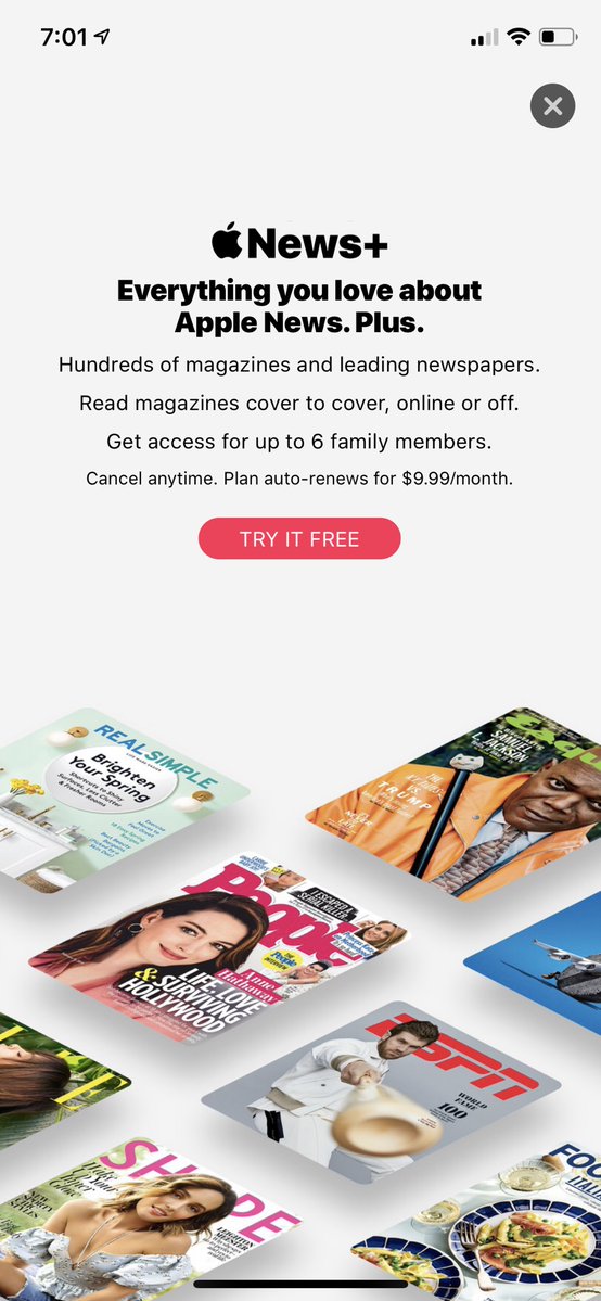 La schermata di login Apple News+ violerebbe le direttive Apple