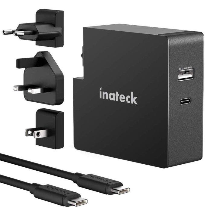 Inateck CC01003, caricatore da viaggio con USB-C e cavo incluso in sconto a 44,99 euro