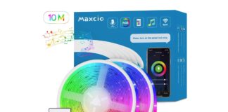 Striscia LED 10 metri, compatibile Alexa: offerta lampo a 28€