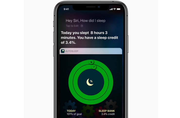 È possibile chiedere a Siri di monitorare la durata e la qualità del sonno usando i comandi rapidi con l’app AutoSleep.
