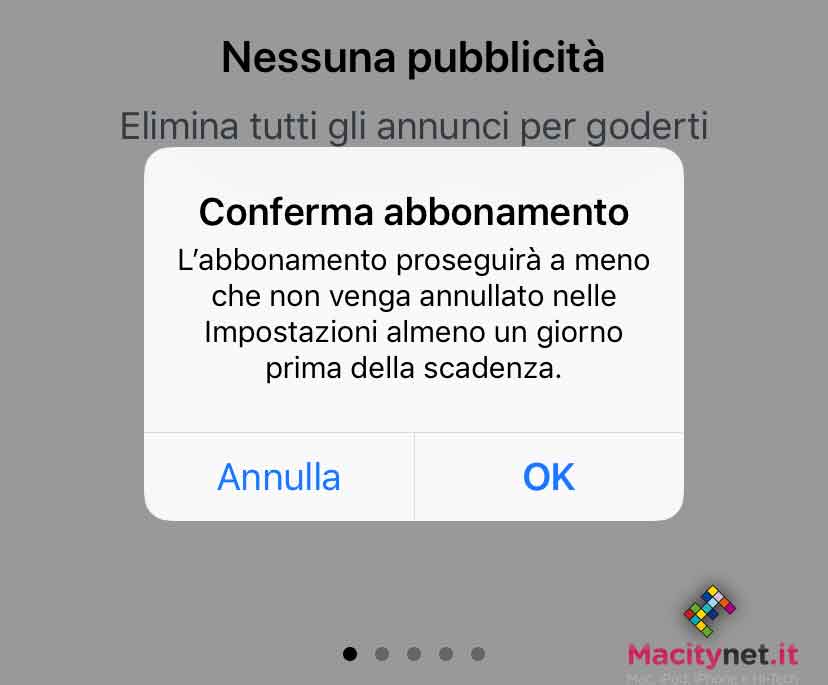 Apple ha aggiunto l’opzione “Conferma abbonamento” in iOS per impedire l’attivazione di abbonamenti automatici Conferma abbonamento