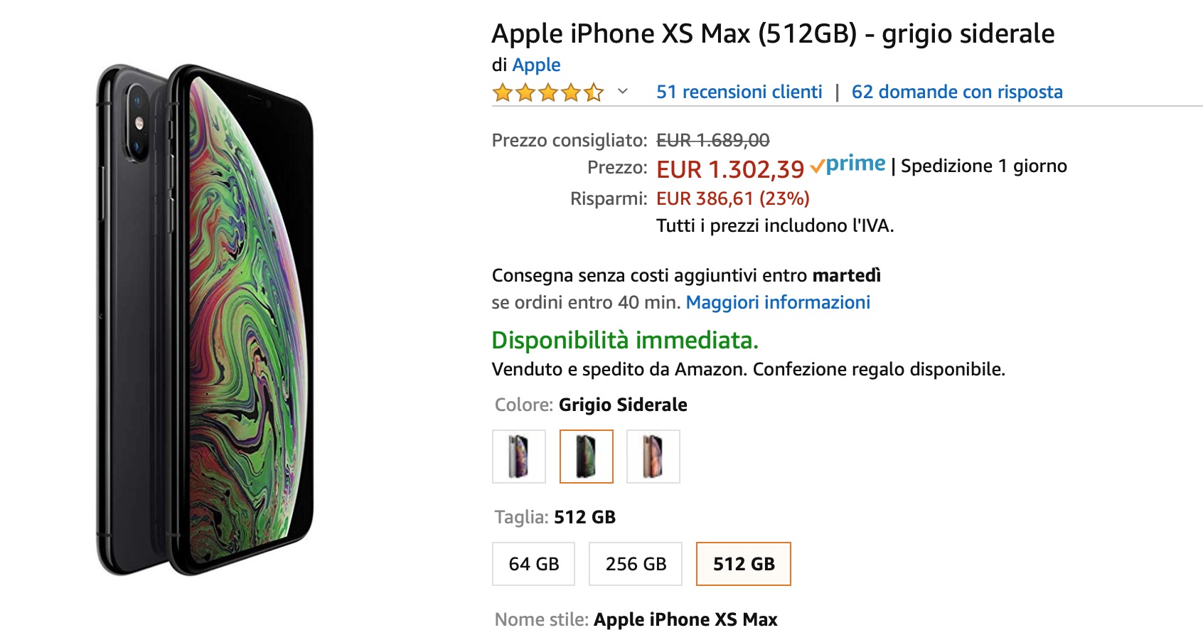 Sconti flash su Amazon: iPhone XS Max -23%, offerte su iPhone XS, iPhone X e iPhone 8 Plus
