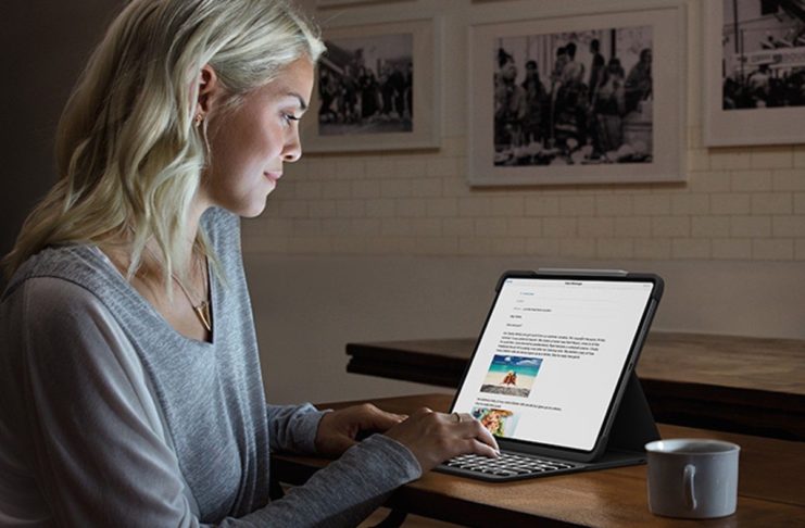 Logitech Slim Folio Pro è la cover con tastiera retro illuminata per iPad Pro 2018