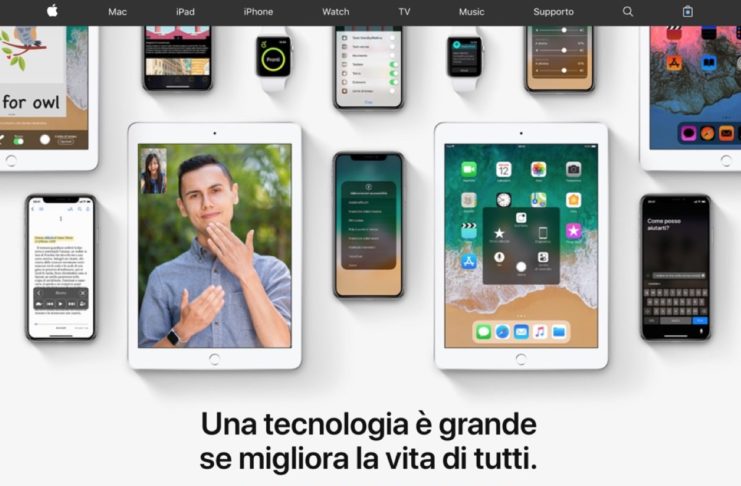 Giornata mondiale dell’accessibilità, Apple dedica la home page alla tecnologia per tutti