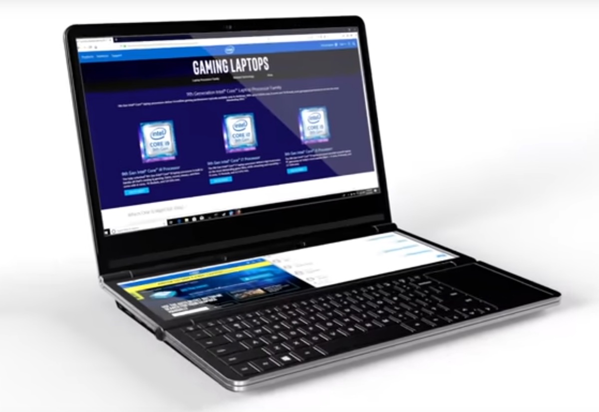 Intel sogna notebook con display secondari richiudibili a cerniera