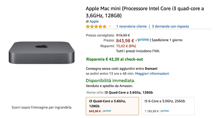 Continuano gli sconti “segreti” su prodotti Apple: Apple Watch 4, iPad Pro 12″, Mac mini Continuano gli sconti “segreti” su prodotti Apple: Apple Watch 4, iPad Pro 12″, Mac mini