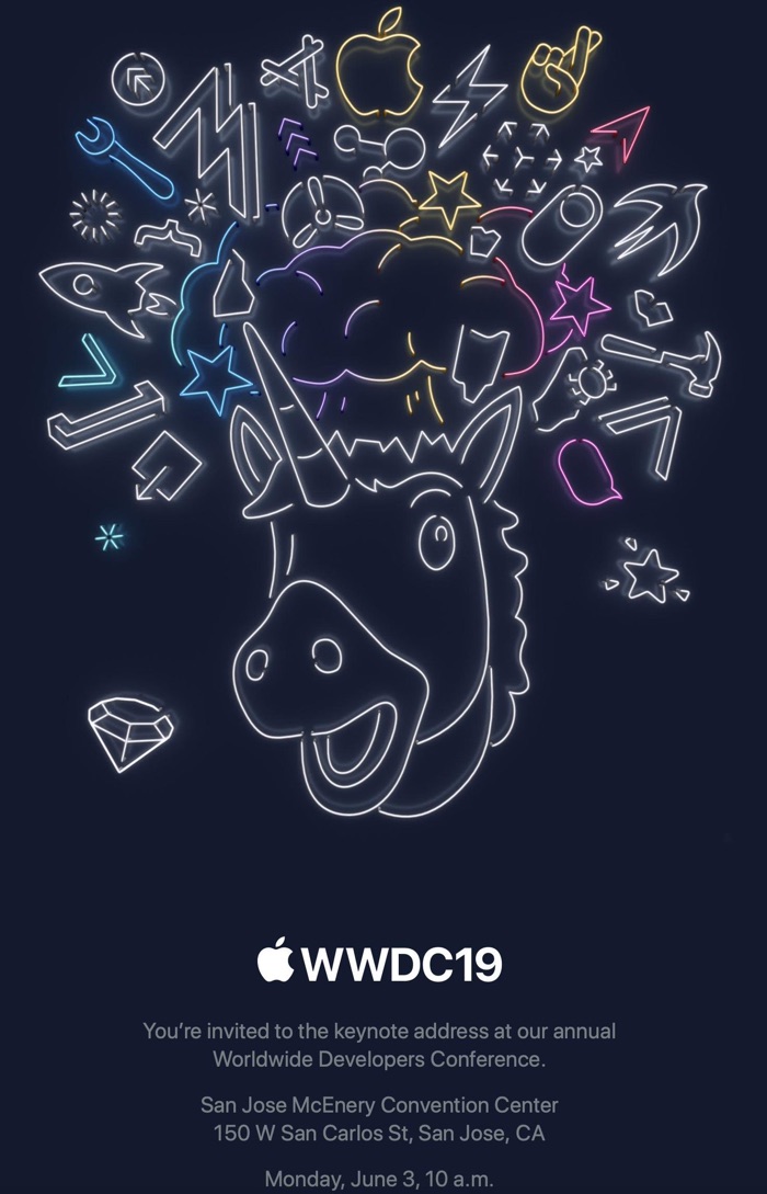 Apple ha diramato gli inviti alla stampa per la WWDC19