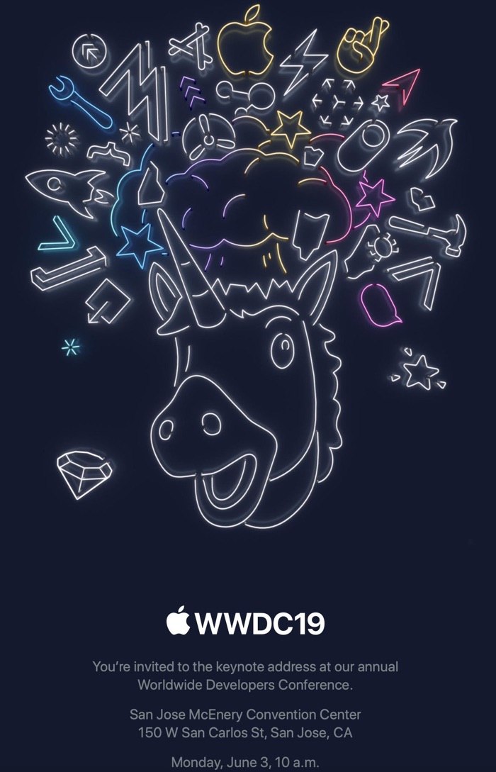 Apple ha diramato gli inviti alla stampa per la WWDC19 Apple ha diramato gli inviti alla stampa per la WWDC19