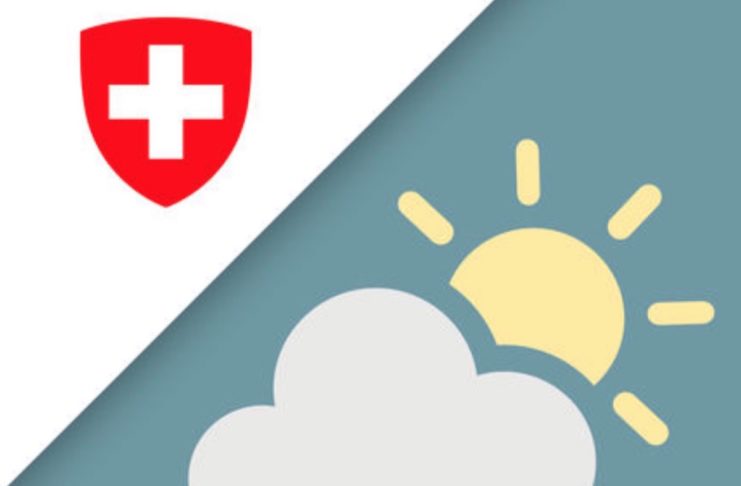 MeteoSwiss, l’app del servizio meteorologico nazionale della Confederazione Svizzera