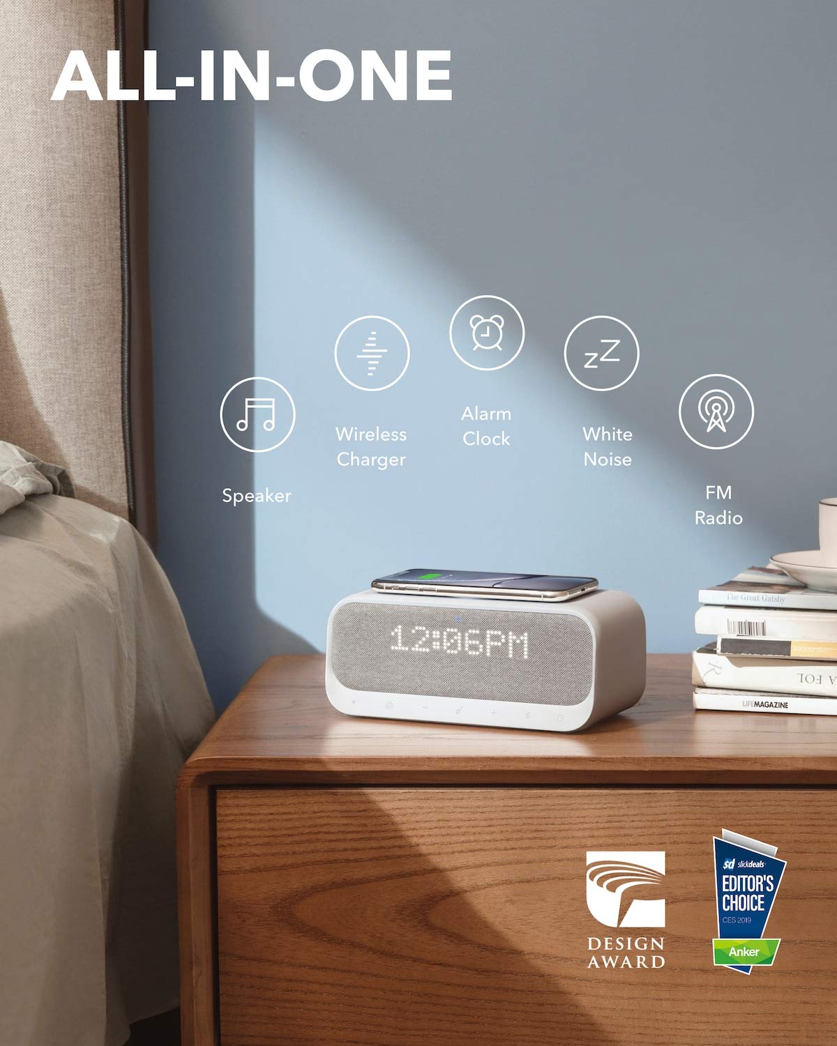 Soundcore Wakey è su Amazon: radio, caricatore wireless, altoparlante bluetooth e altro