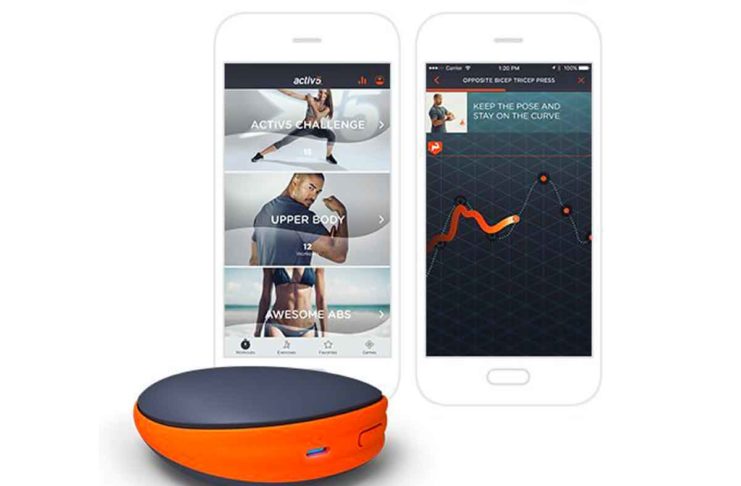 Activ5 è un dispositivo portatile per l’allenamento che comunica con un’app che fa da coach