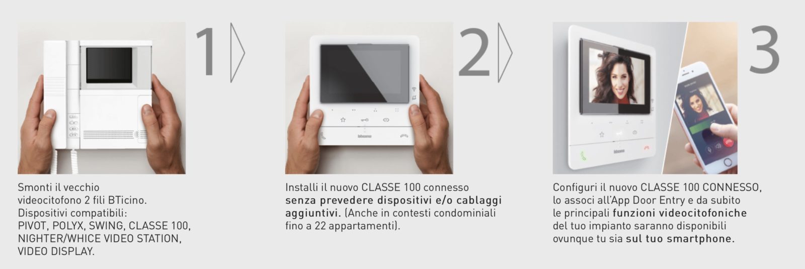 Arriva Classe 100X BTicino: il videocitofono connesso ora è per tutti e si controlla via iPhone e Android