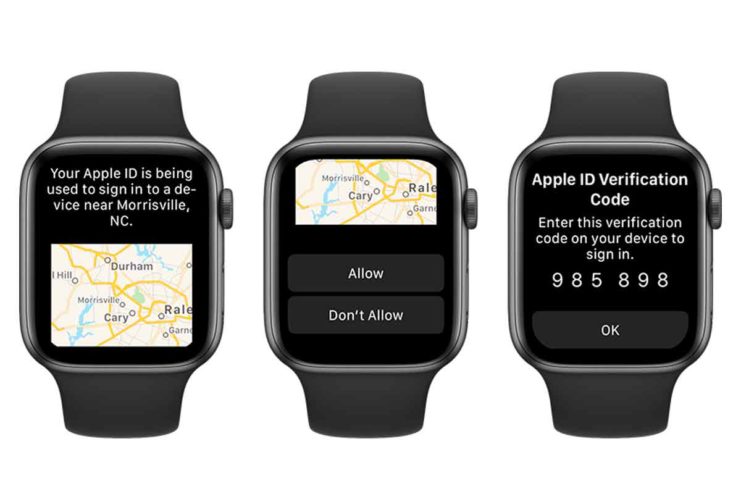 Con watchOS 6 possibile verificare i codici di verifica per l’accesso con l’ID Apple su un nuovo dispositivo o browser