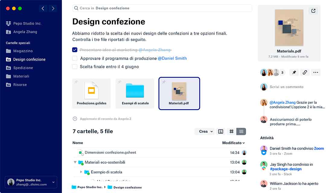 Dropbox rinnova l’app per Mac, iOS e web con nuovi strumenti e funzionalità Dropbox rinnova l’app per Mac, iOS e web con nuovi strumenti e funzionalità