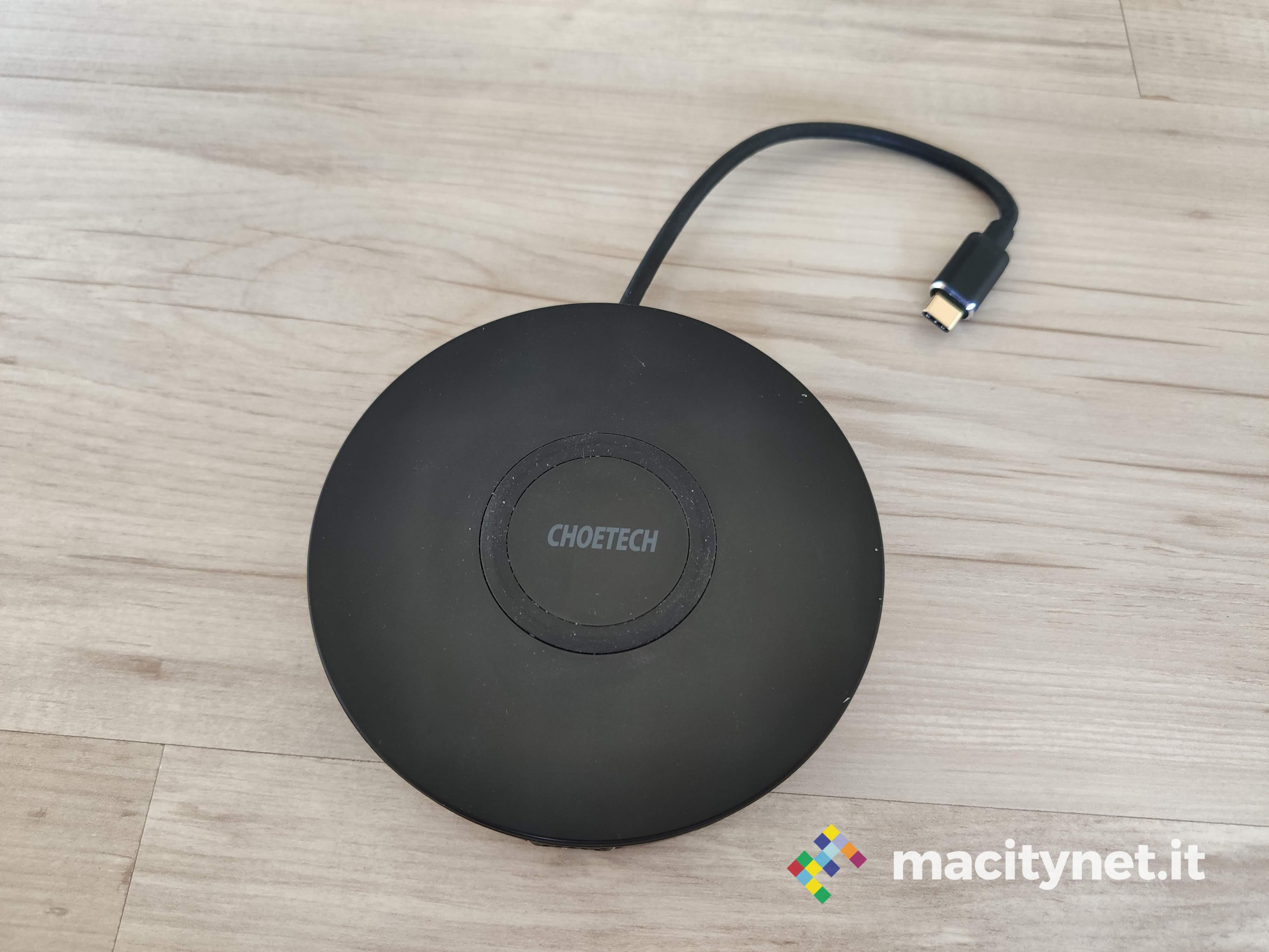 Recensione dock USB-C Choetech con HDMI e ricarica wireless