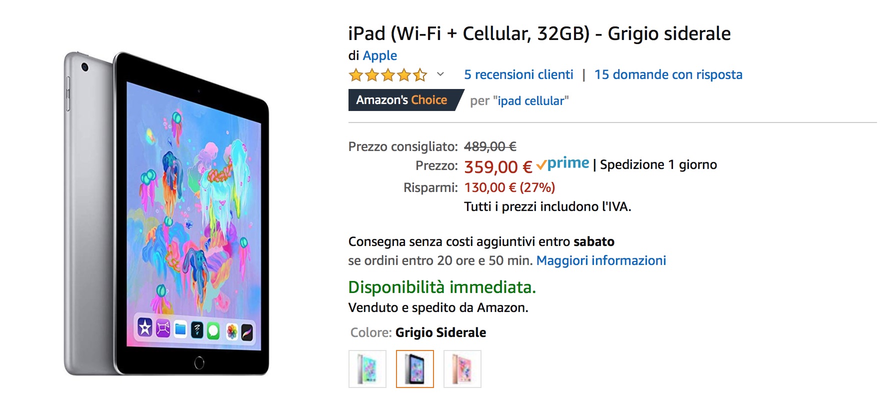 iPad 2018, Amazon sconta tutti gli iPad 2018 e vi “regala” la rete cellulare