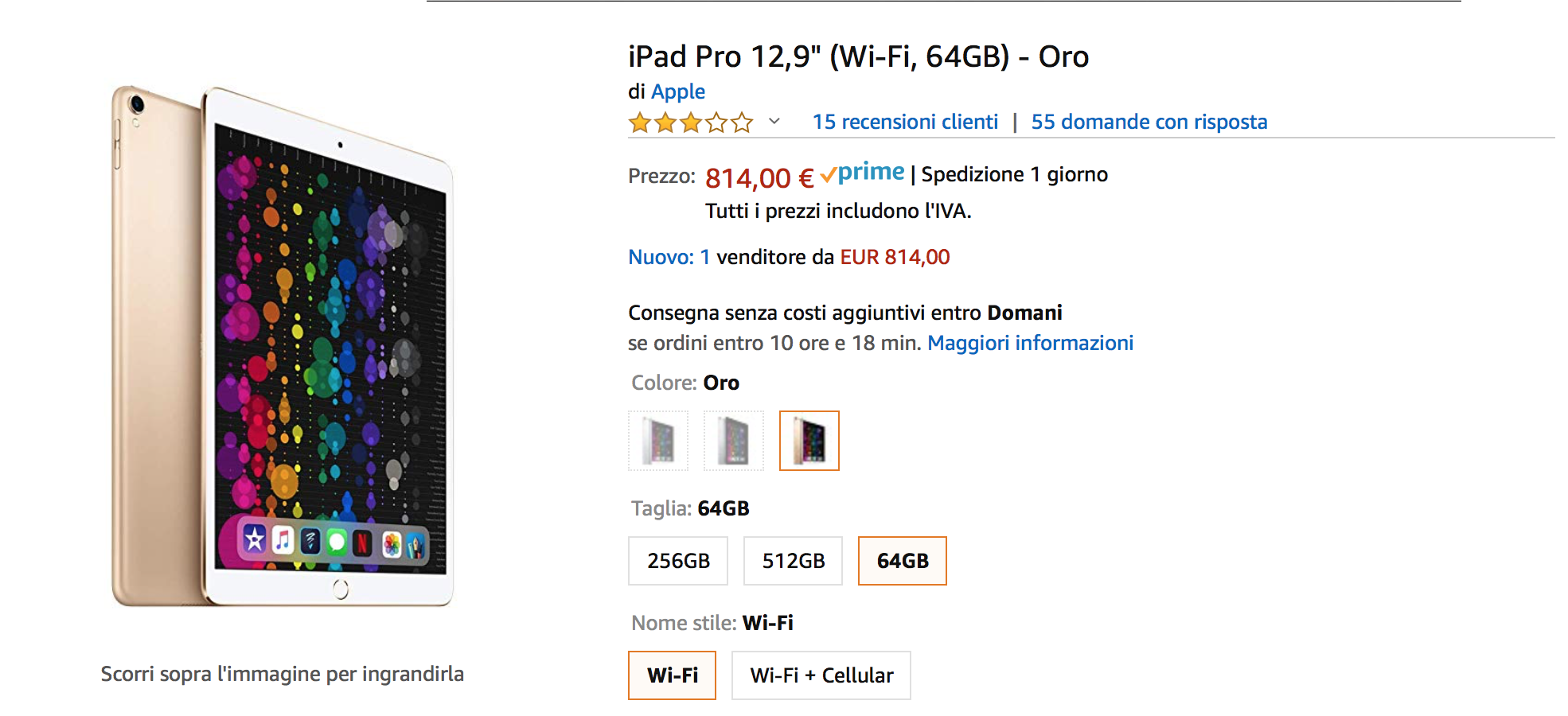 iPad Pro 12,9 edizione 2017, li comprate a 809 euro su Amazon