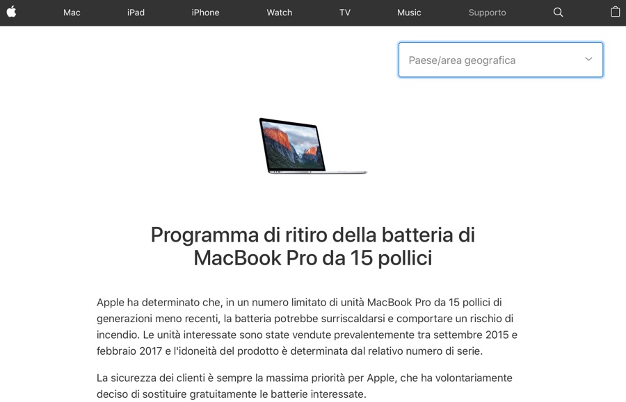 MacBook Pro con batteria difettosa, poche decine di segnalazioni su migliaia di portatili MacBook Pro con batteria difettosa, poche decine di segnalazioni su migliaia di portatili