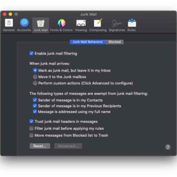 macOS 10.15 Catalina, le nuove funzioni antispam integrate in Mail