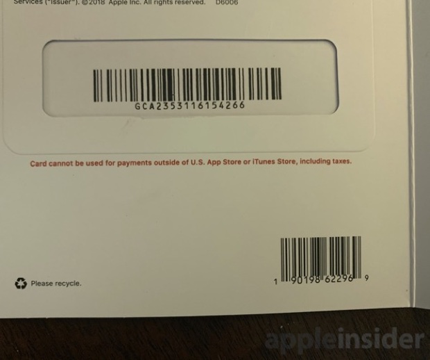 Apple avvisa gli utenti che le tasse non si pagano con le carte regalo iTunes