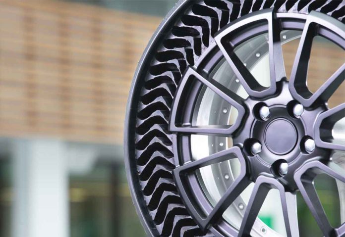 Michelin e General Motors hanno presentato il primo pneumatico senza aria