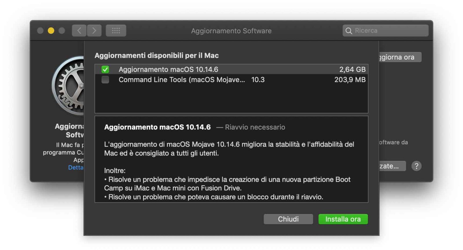 Disponibile la versione definitiva dell’update a macOS 10.14.6