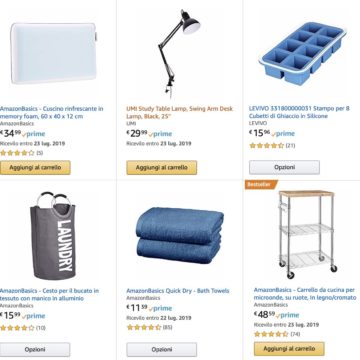 Amazon sfida IKEA: offerte AmazonBasics per casa, bagno e animali domestici