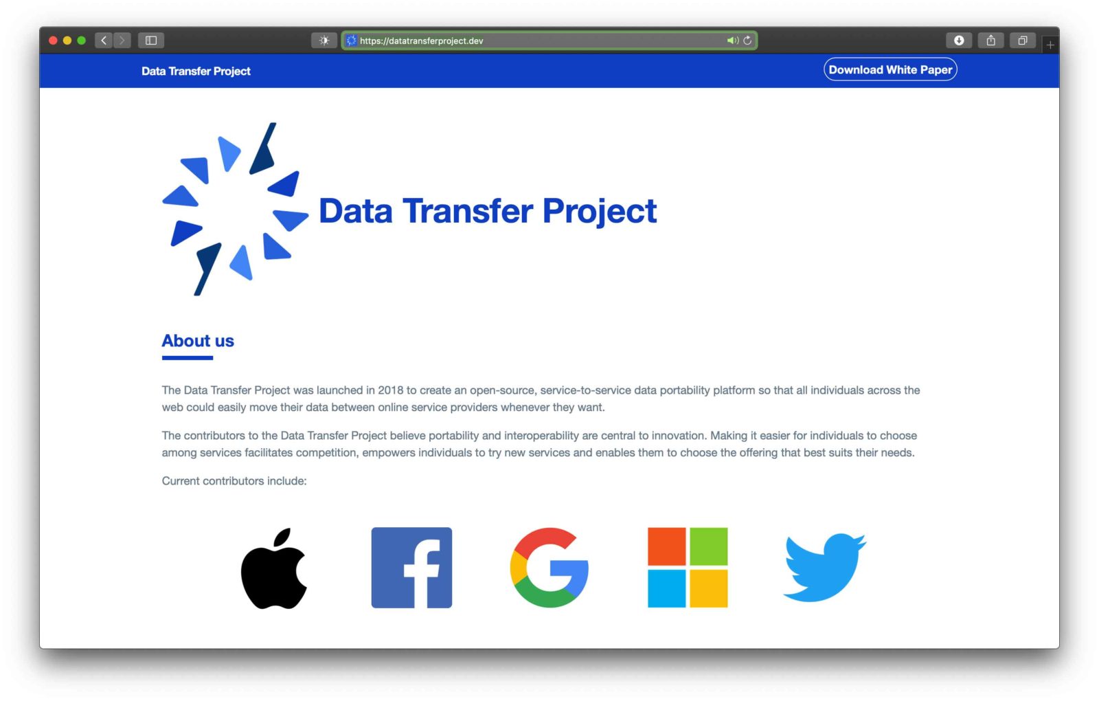 Apple aderisce al Data Transfer Project di Facebook, Google, Microsoft e Twitter