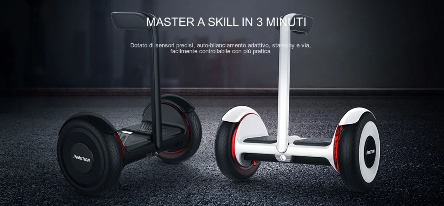 In offerta a 340 euro Inmotion E2, lo scooter auto bilanciato che si controlla da smartphone