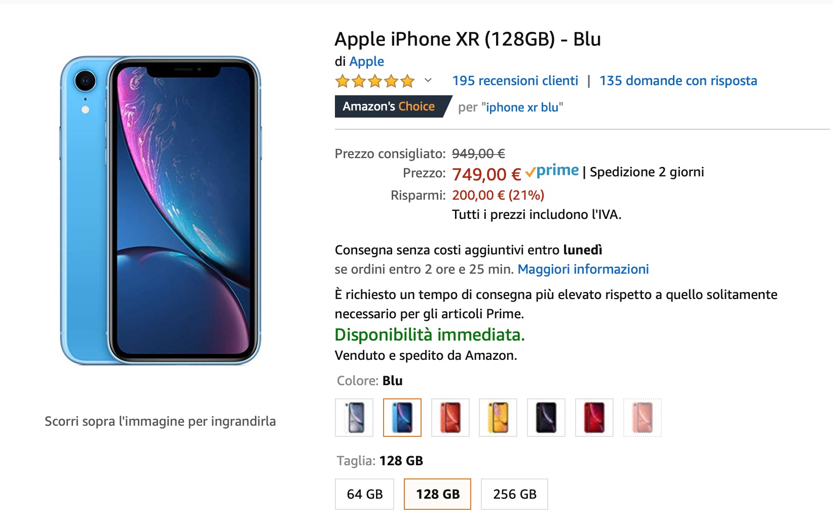 Amazon sconta fino al 25% gli iPhone, ribassi su iPhone XS, iPhone XR e iPhone 8