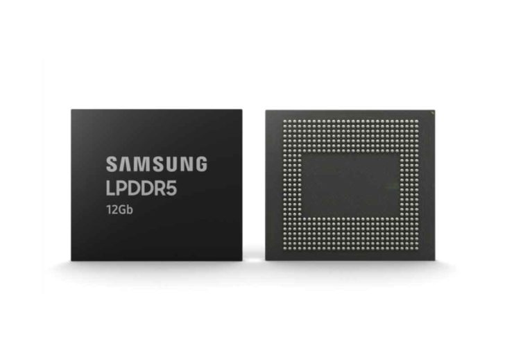 Samsung ha avviato la produzione in serie dei primi moduli DRAM 12Gb LPDDR5 per dispositivi mobili