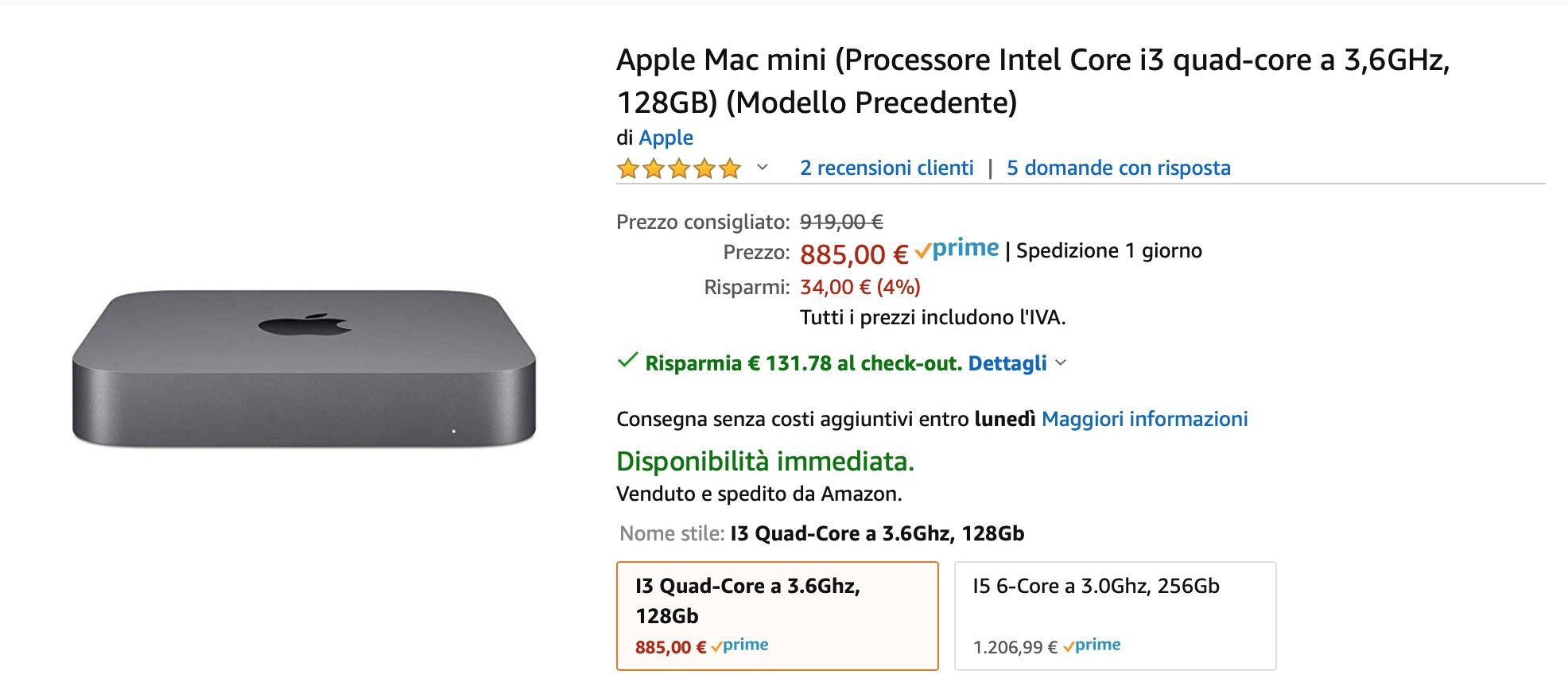Pioggia di sconti Apple su Amazon: iPhone XS Max a 996 €, iPad Pro 11 a 736 €, Mac Mini a 753 €