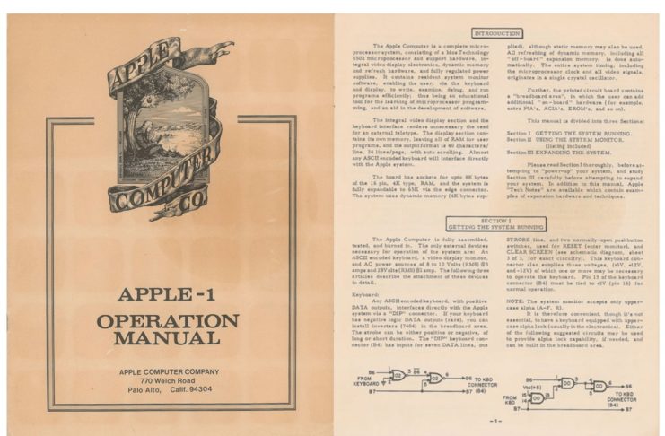 Il manuale originale dell’Apple 1 è in vendita all’asta