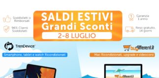 Saldi Estivi TrenDevice e BuyDifferent: 7 giorni di Sconti no-stop su Smartphone, Tablet e Mac Ricondizionati. (iPhone X da 619,90€)