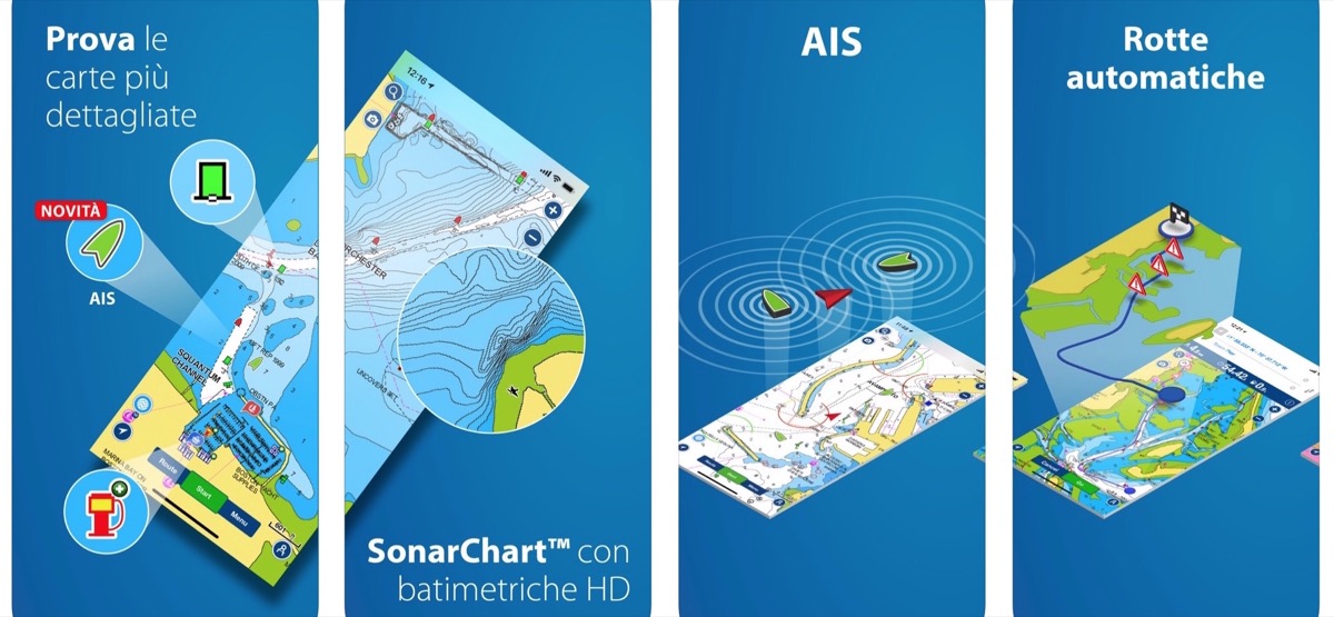 Boating mari e laghi: le carte nautiche in digitale per iPhone, iPad e Android