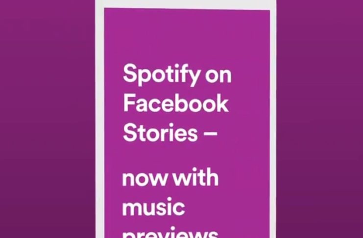 Sulle storie di Facebook si possono condividere i brani Spotify in clip da 15 secondi