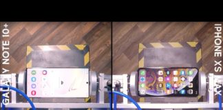 Galaxy Note 10+ contro iPhone XS Max: Samsung vince in un test di cadute