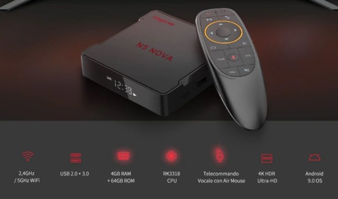 Magicsee N5 NOVA, il TV Box Android con Air Mouse e controllo vocale a 36 euro
