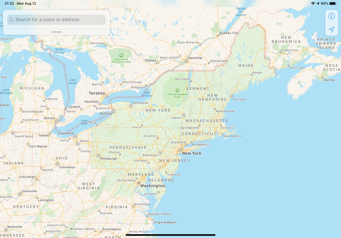 La nuove Mappe Apple arrivano negli Stati Uniti nord orientali