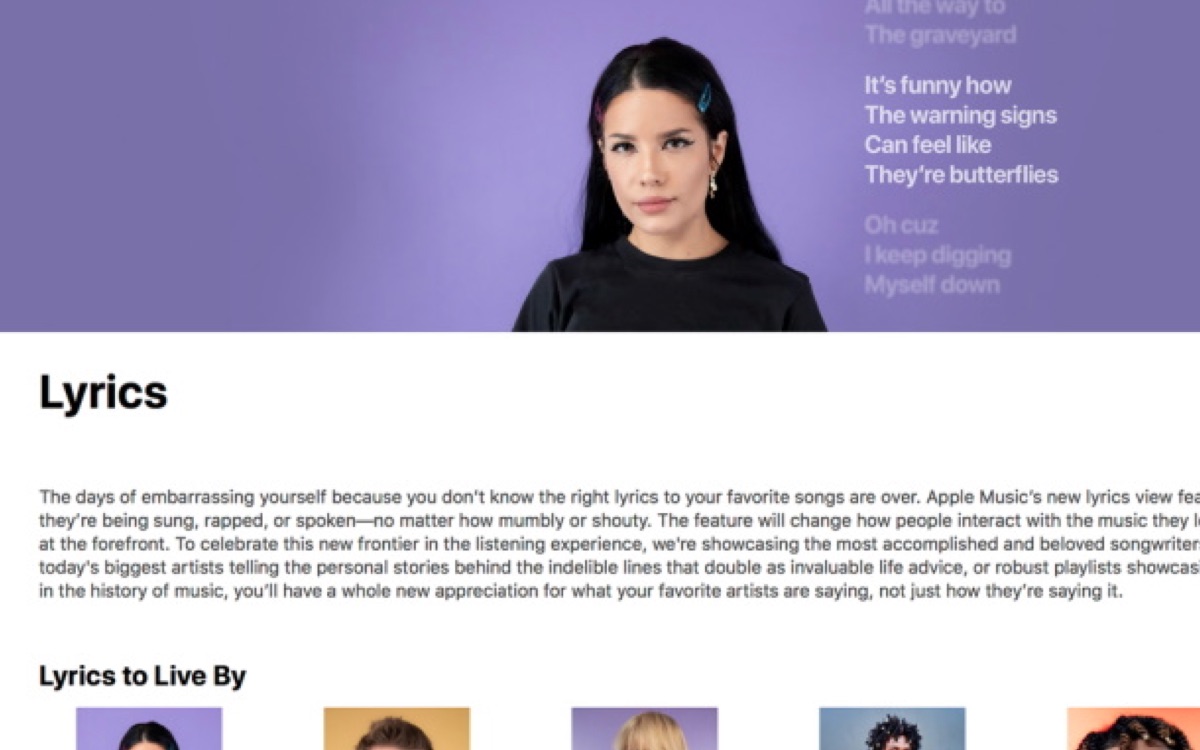 Apple Music lancia la serie di video “Lyrics to Live By”