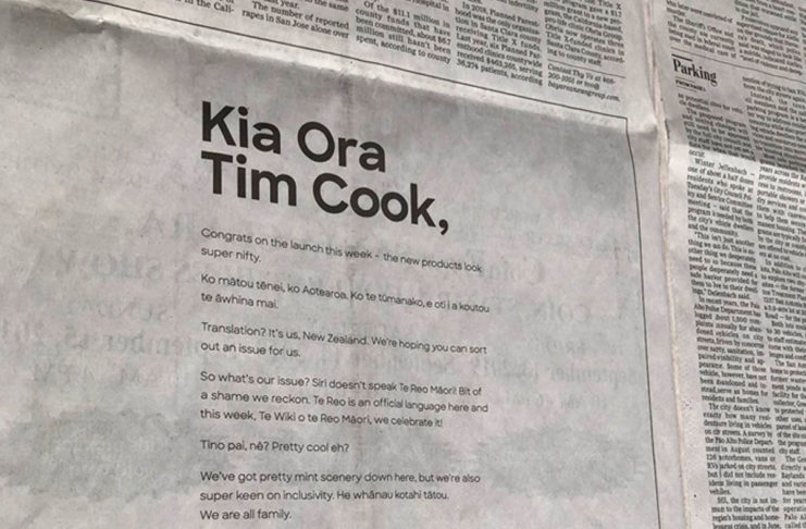 La Nuova Zelanda ha chiesto ad Apple il supporto per la lingua māori in Siri