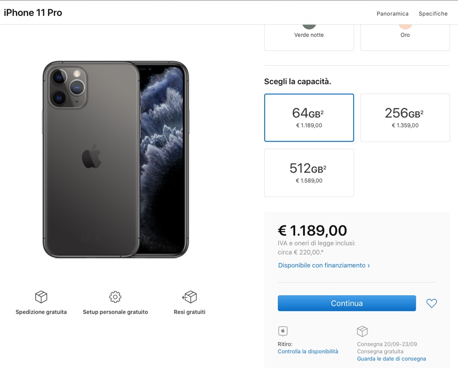 Preordini iPhone 11 e iPhone 11 Pro ora disponibili su Apple Store online